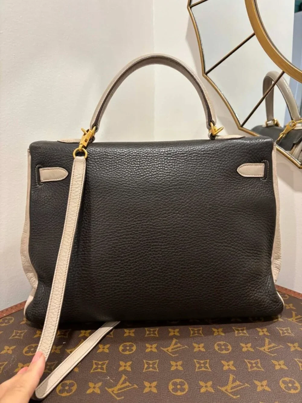 Authentic Limited Edition Hermes Tricolore Taurillon Clemence Kelly 32 Retourne - Picture 3 of 13